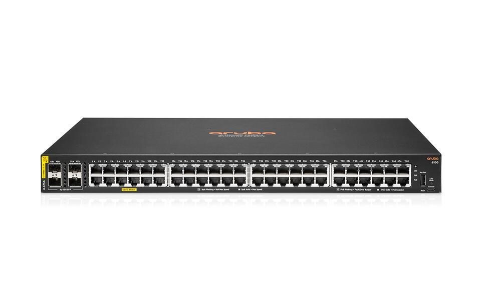 HPE Networking CX6100 Switch 48-Port 1GBase-T 4-Port 10G SFP+ 370W Klasse 4 P... von HPE Networking