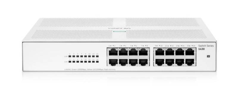 HPE Networking Instant On 1430 16G lüfterlos unmanaged Gigabit Switch EU (R8R... von HPE Networking