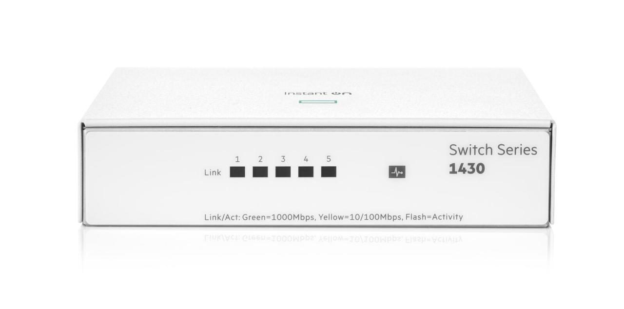 HPE Aruba Instant On 1430 5G lüfterlos unmanaged Gigabit Switch EU (R8R44A) von HPE Aruba
