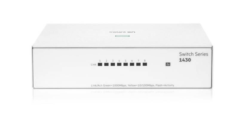 HPE Networking Instant On 1430 8G lüfterlos unmanaged Gigabit Switch EU (R8R45A) von HPE Networking