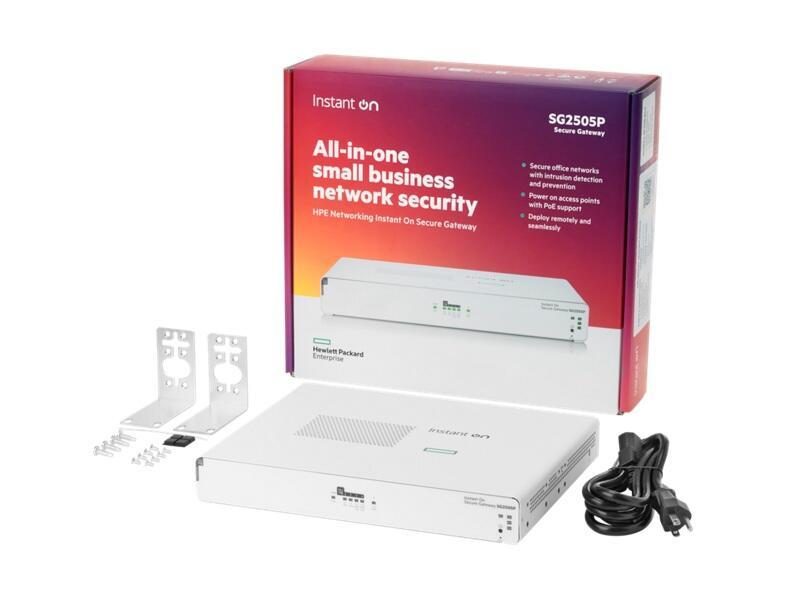 HPE Networking Instant On Secure Gateway 5-port SmartRate 2.5G PoE+ 64W SG2505P von HPE Networking