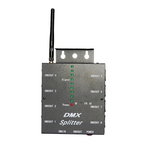 DMX Controller, DMX Splitter Ports Kanäle 3Pin Optische Itribution Verstärker for DJ Disco Hochzeit DMX Bühne Beleuchtung Wirkung Professionelles DJ-Equipment(Wireless) von HPHPH