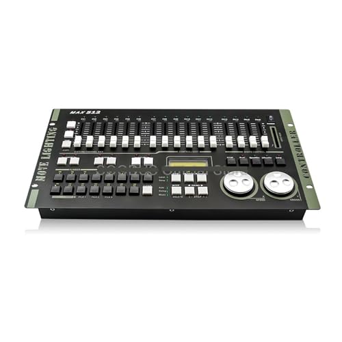 DMX Controller, DMX512 Bühnenbeleuchtungs-Controller DJ Bühnenlicht-Steuerkonsole DMX 512 Bühnen-DJ-Licht-Controller for Live-Konzert-Club-Party Professionelles DJ-Equipment(MAX512) von HPHPH