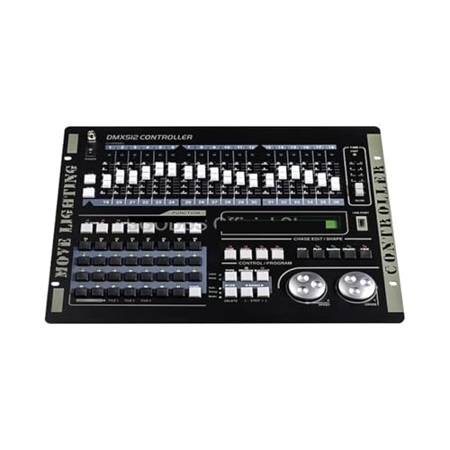 DMX Controller, DMX512 Bühnenbeleuchtungs-Controller DJ Bühnenlicht-Steuerkonsole DMX 512 Bühnen-DJ-Licht-Controller for Live-Konzert-Club-Party Professionelles DJ-Equipment(Pro 512) von HPHPH