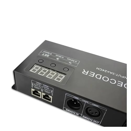 DMX Controller, Digitaler 24-Kanal-RGB-DMX512-Decoder, Bühnentechnik-Masterstation, Beleuchtung, 5-24 V DMX 512-Controller for RGB-LED-Streifen Professionelles DJ-Equipment(4CH(4CH 1) 8A RGBW) von HPHPH
