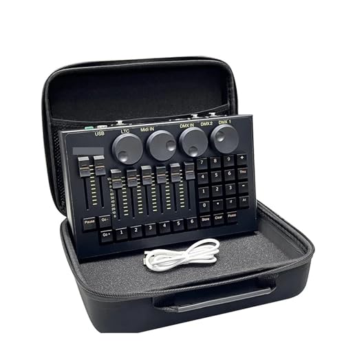 DMX Controller, MA2 Konsole Mini Command Wing Moving Head Bühnenlicht-Controller for Party Club Professionelle Ausrüstung Beleuchtungscontroller Professionelles DJ-Equipment(Black Command Wing) von HPHPH