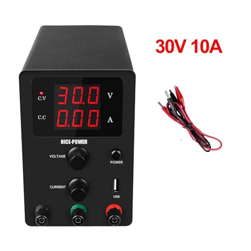 HPHPH Labornetzteil DC Labor 6. 0V 5A. Regulierte einstellbare Stromversorgung 3 0V 10A. Spannungsregler Stabilisator Switching Bank Source(Silver) von HPHPH