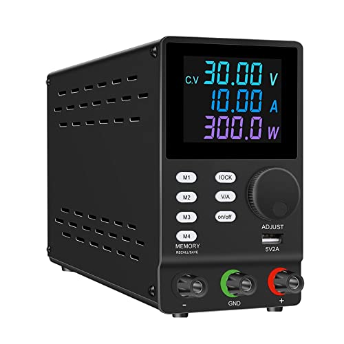 HPHPH Labornetzteil Programmierbare Speicherfunktion DC Einstellbare Spannungsregler -Stabilisator -Schaltquelle der Laborversorgung(SPPS-D305 Black) von HPHPH
