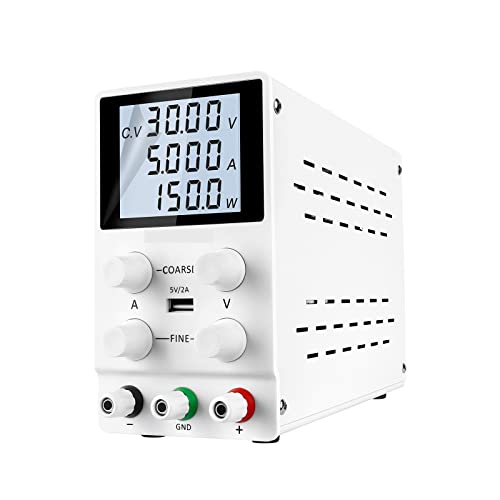 HPHPH Labornetzteil Programmierbare Speicherfunktion DC Einstellbare Spannungsregler -Stabilisator -Schaltquelle der Laborversorgung(SPS3010D White) von HPHPH