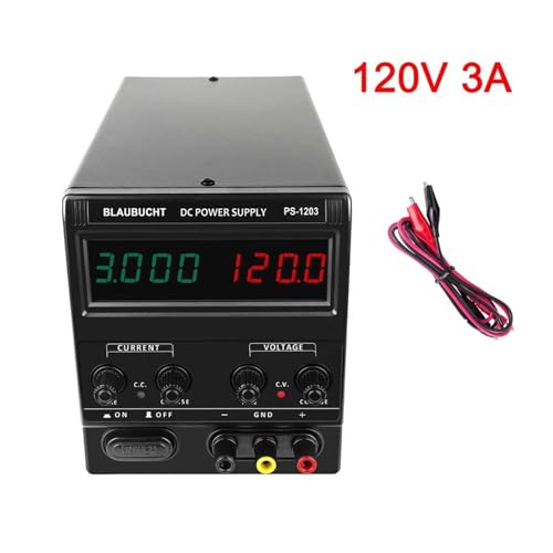 Labornetzteil Größere 4-stellige DC Verstellbares Laborstromversorgung einstellbares Labor 3 0V 10A 60V 5A Spannungsregler-Stabilisator-Bankquelle(4 Digits 120V 3A) von HPHPH