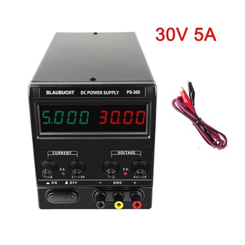 Labornetzteil Größere 4-stellige DC Verstellbares Laborstromversorgung einstellbares Labor 3 0V 10A 60V 5A Spannungsregler-Stabilisator-Bankquelle(4 Digits 30V 5A) von HPHPH