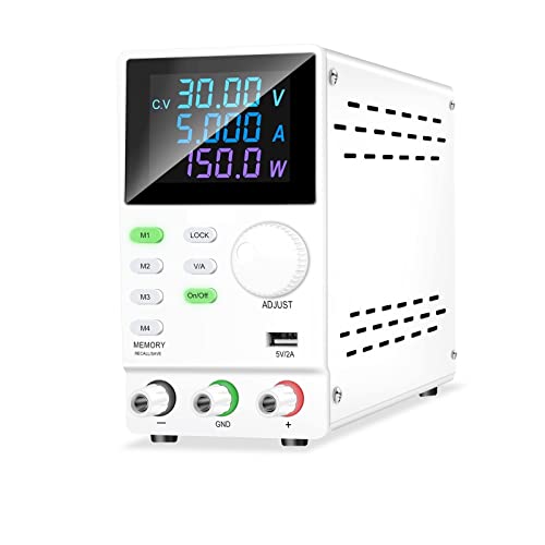 Labornetzteil Labor programmierbare Speicherfunktion einstellbar DC Stromversorgungsstabilisierter Spannungsregler Schaltstromstabilisator(120V 3A White) von HPHPH