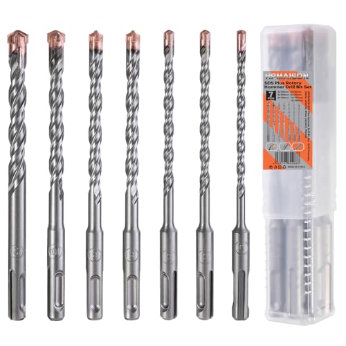 HPMAISON Betonbohrer, SDS Plus Bohrer Set 7 tlg. Steinbohrer Set für Beton mit 4 Schneiden 5,6,6,8,8,10,12 x 160mm, Hammerbohrer Betonbohrer Set kompatibel mit Bosch, Hilti, Makita, Einhell uvm. HPMAISON Betonbohrer, SDS Plus Bohrer Set 7 tlg. Steinbohrer Set für Beton mit 4 Schneiden 5,6,6,8,8,10,12 x 160mm, Hammerbohrer Betonbohrer Set kompatibel mit Bosch, Hilti, Makita, Einhell uvm. von HPMAISON