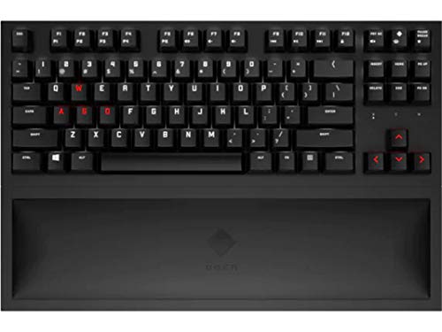 OMEN Spacer TKL Gaming Tastatur (Cherry MX Brown Switches, 1ms Reaktionszeit, bis zu 75h Akkulaufzeit, USB-C Ladekabel, 100% Anti-Ghosting, abnehmbare Handauflage, QWERTZ-Layout) schwarz von HPP