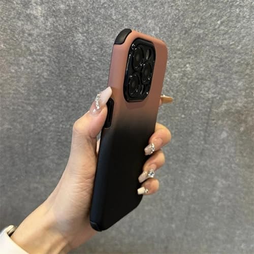 HPQWN Für iPhone 11 Luxus-Farbverlauf Stoßfeste Handyhülle Bumper Back Case Cover (Für iPhone 11/Braun) von HPQWN