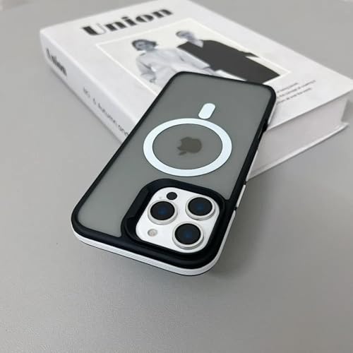 HPQWN Für iPhone 12 Luxus-Magnetfarbe Matt Durchscheinende Rüstung Stoßfeste Hülle Kabellose Ladeabdeckung (Für iPhone 12/Weiss) von HPQWN