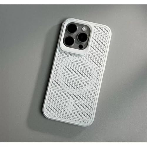 HPQWN Für iPhone 12Pro Max Luxus-Telefonhülle zur Wärmeableitung, magnetische, stoßfeste Stoßstangenhülle (für iPhone 12Pro Max/Weiss) von HPQWN