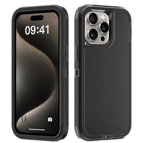 HPQWN Für iPhone 14 3-in-1-Hochleistungs-Rüstungs-Stoßschutzhülle (für iPhone 14/Schwarz) von HPQWN