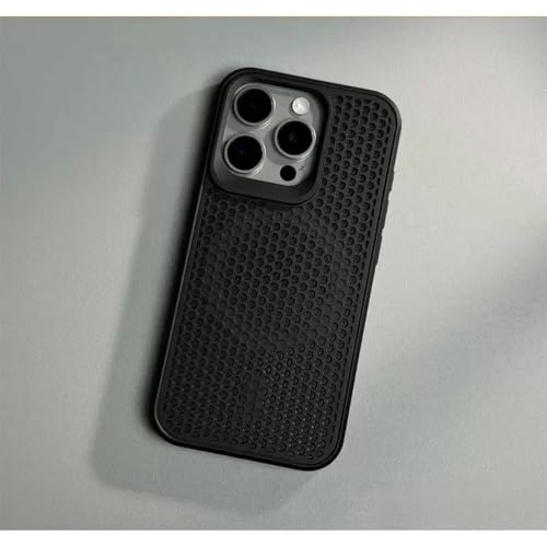HPQWN Für iPhone 14Plus Luxus-Telefonhülle zur Wärmeableitung, magnetische, stoßfeste Stoßstangenhülle (für iPhone 14Plus/schwarz) von HPQWN