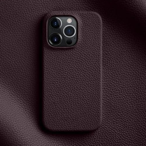 HPQWN Für iPhone 15Pro Leder-Handyhülle, Hardcover (Für iPhone 15Pro/LILA) von HPQWN