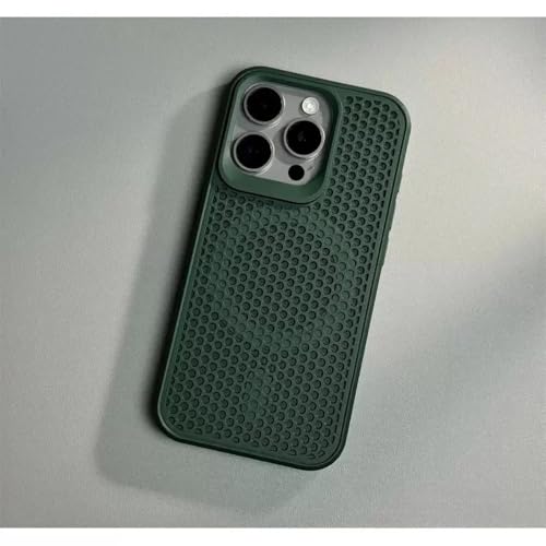 HPQWN Für iPhone 15Pro Luxus-Telefonhülle zur Wärmeableitung, magnetische, stoßfeste Stoßstangenhülle (für iPhone 15Pro/grün) von HPQWN
