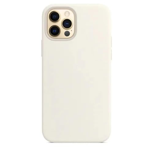 HPQWN Für iPhone 16 Pro Flüssigsilikon-Telefonhüllen mit vollständiger Abdeckung (für iPhone 16 Pro/Weiß) von HPQWN