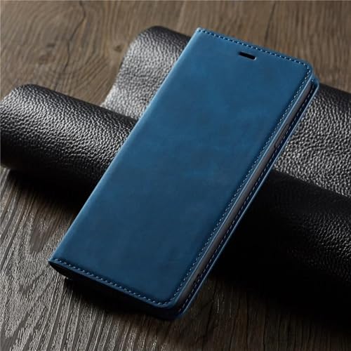 HPQWN für iPhone 7 8 SE2 SE3 Dünne Leder-Brieftaschenhülle Flip Cover Starker Magnet (für iPhone 7 8 SE2 SE3/Blau) von HPQWN