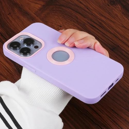 HPQWN für iPhone XS Max Fashion Hole Double Color Case Stoßfeste, weiche, schlanke Silikonhülle (für iPhone XS Max/Lila) von HPQWN