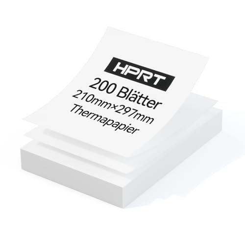 Thermopapier A4 faltbar für tragbaren Drucker, kompatibel mit HPRT/iDPRT/PRT tragbaren Drucker und jedem anderen tragbaren Thermodrucker von HPRT
