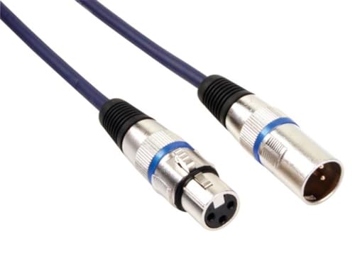 HQ-Power DMX-Kabel, 1 x XLR männlich, 1 x XLR weiblich, 2.5 m, perfekt für die Signalübertragung von HQ-Power