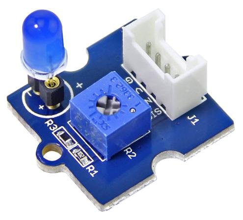 Grove, LED, blau, Kit Inhalt Modul und Kabel, Produktreihe Grove Module, zur Verwendung mit Grove Modulen, Entwicklungsplatinen und Bewertungs-Kits von HQ TEC