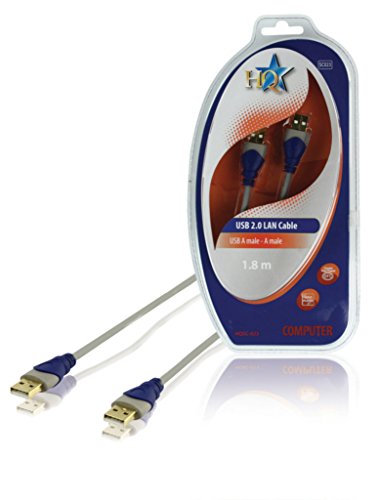 HQ 1,8 M Hochwertiges USB 2.0 USB A Stecker auf USB A Stecker LAN Kabel mit vergoldeten Anschlüssen HQ 1,8 M Hochwertiges USB 2.0 USB A Stecker auf USB A Stecker LAN Kabel mit vergoldeten Anschlüssen von HQ