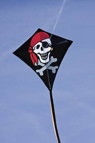 HQ Einleiner Drachen Eddy Jolly Roger Spannweite (Details) 680mm Windstärken-Eignung 2 - 5 bft von HQ