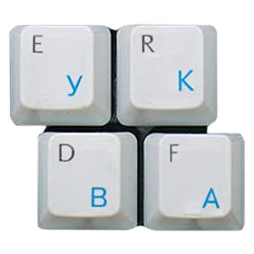 HQRP Tastaturaufkleber Russisch Ukrainisch Transparente Laminierte mit Blaue Buchstaben Fuer Laptop Notebook PC Tastaturen von HQRP