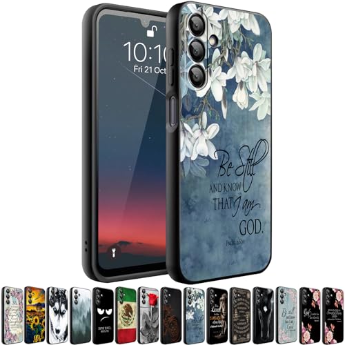 HQUSZPT Schutzhülle kompatibel mit Samsung Galaxy A36 5G, schlanke, stoßfeste Schutzhülle für Samsung Galaxy A36 5G, christliche Zitate, Bibelvers Psalm 46:10, Magnolie Grandiflora von HQUSZPT