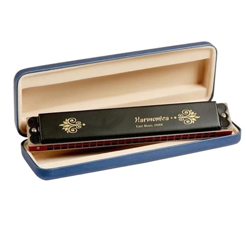 Mundharmonika 24 Löcher Tremolo Mundharmonika Tonart C Tremolo Für Erwachsene Profis(C) von HQWBVD