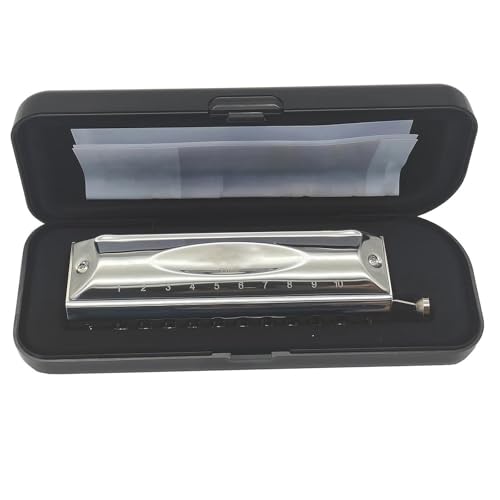 Mundharmonika Chromatische Mundharmonika Tonart C 10 Löcher 40 Töne Professionelle Mundharmonika Mit Zug Für Erwachsene Und Profis von HQWBVD