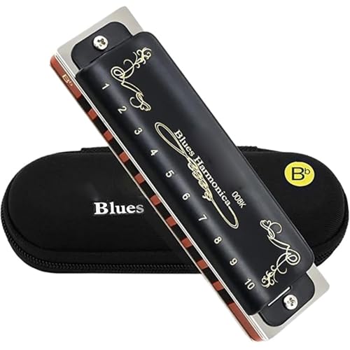 Mundharmonika Diatonische Mundharmonika Für Erwachsene Professionelle Leistung 10 Löcher 20 Töne Blues(Key of Bb) von HQWBVD
