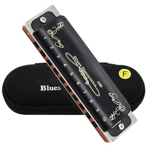 Mundharmonika Diatonische Mundharmonika Für Erwachsene Professionelle Leistung 10 Löcher 20 Töne Blues(Key of F) von HQWBVD