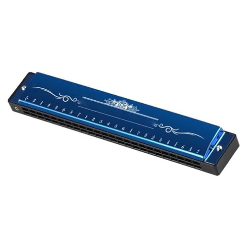 Mundharmonika Polyphone Diatonische Mundharmonika Mit 24 Löchern In C Tonart Für Anfänger Und Erwachsene(R3 Blue) von HQWBVD