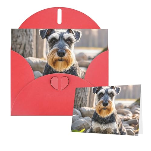 HQaxsfQxnr Grußkarten, Blanko-Notizkarten mit Umschlägen, Dankeskarte, niedlicher Schnauzer-Hund, Grußkarten, faltbare Blanko-Karte für Feiertage, blanko, Grußkarten für alle Anlässe, 15,2 x 10,2 cm HQaxsfQxnr Grußkarten, Blanko-Notizkarten mit Umschlägen, Dankeskarte, niedlicher Schnauzer-Hund, Grußkarten, faltbare Blanko-Karte für Feiertage, blanko, Grußkarten für alle Anlässe, 15,2 x 10,2 cm von HQaxsfQxnr