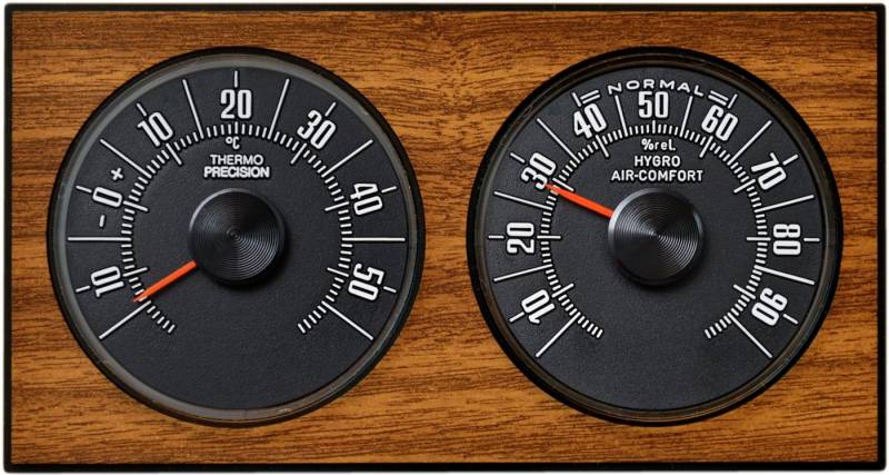 HR Autocomfort Aus 1972 original analoge Wetterstation Thermometer Hygrometer Wetterstation von HR Autocomfort