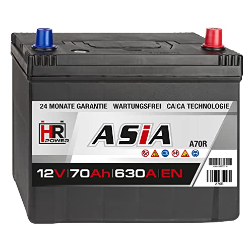 HR HiPower ASIA 12V Japan Starterbatterien (70Ah Pluspol Rechts) von HR-Power