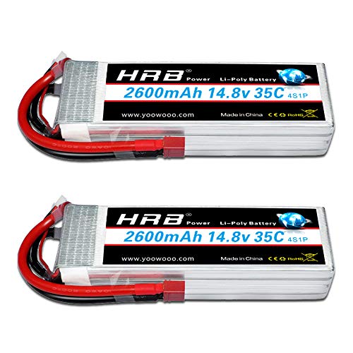 HRB 2 STÜCKE 4S 14,8V 2600mAh 35C Lipo Batterie mit Deans T Stecker für RC Hubschrauber Flugzeug Auto Boot LKW HRB 2 STÜCKE 4S 14,8V 2600mAh 35C Lipo Batterie mit Deans T Stecker für RC Hubschrauber Flugzeug Auto Boot LKW von HRB POWER
