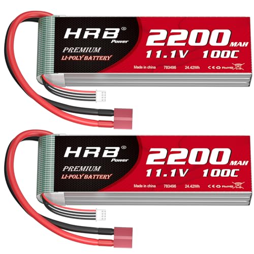 HRB 2PCS 11.1V 2200mAh 3S 100C Lipo Akku mit Deans Stecker für RC Auto Boot LKW Heli Flugzeug Quadcopter Helikopter Multi-Motor Hobby Teile HRB 2PCS 11.1V 2200mAh 3S 100C Lipo Akku mit Deans Stecker für RC Auto Boot LKW Heli Flugzeug Quadcopter Helikopter Multi-Motor Hobby Teile von HRB POWER