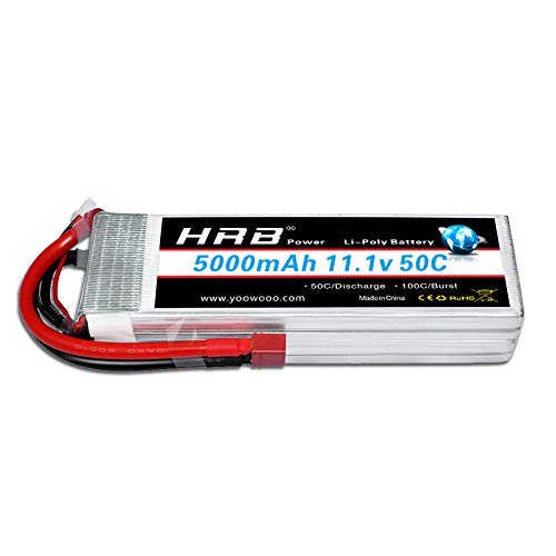 HRB Lipo Akku 5000mAh 3S 11,1V 50C Lipo Batterie mit Deans Stecker T Plug für RC Hobby RC Auto Helikopter Fleugzeug von HRB POWER