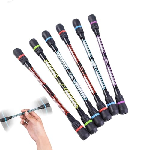 HREDZEO Drehender Rotierender Stift,6 Pcs Drehen Pen Rollen Finger Rotationsstift Rutschfester Beschichtung Spinning Pen für Student Entertainment Druckentlastung von HREDZEO