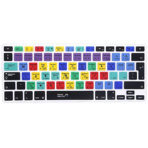 Moderne Tastaturabdeckung für MacBook Air 13 und Macbook Pro 13, 15, 17 (amerikanische und europäische ISO Tastatur) sowie iMac drahtlose Tastatur Photoshop PS EU-Layout von HRH