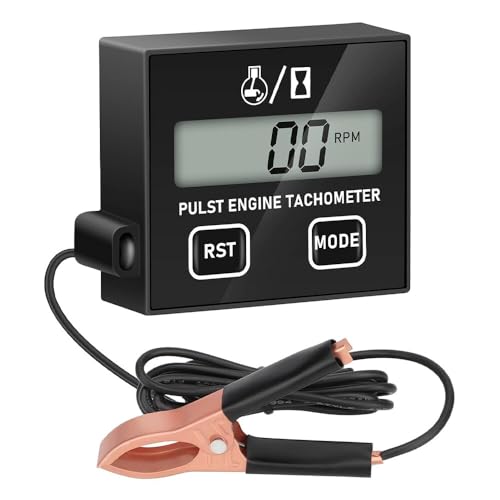 HRKVSK Drehzahlmesser Motorsäge, Digitaler Drehzahlmesser 2 Takt, Induktiver Drehzahlmesser mit Stundenzähler, Batterie Austauschbar Wasserdicht für Kettensäge, Rasenmäher und Motorräder HRKVSK Drehzahlmesser Motorsäge, Digitaler Drehzahlmesser 2 Takt, Induktiver Drehzahlmesser mit Stundenzähler, Batterie Austauschbar Wasserdicht für Kettensäge, Rasenmäher und Motorräder von HRKVSK