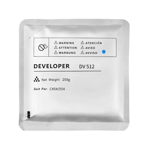 HRNJX Kompatibler DV512 -Entwicklerpulver Kompatibel mit C554 C224 C284 C364 C454 A2XN0KD -Fotokopiermaschine(1x Cyan) von HRNJX